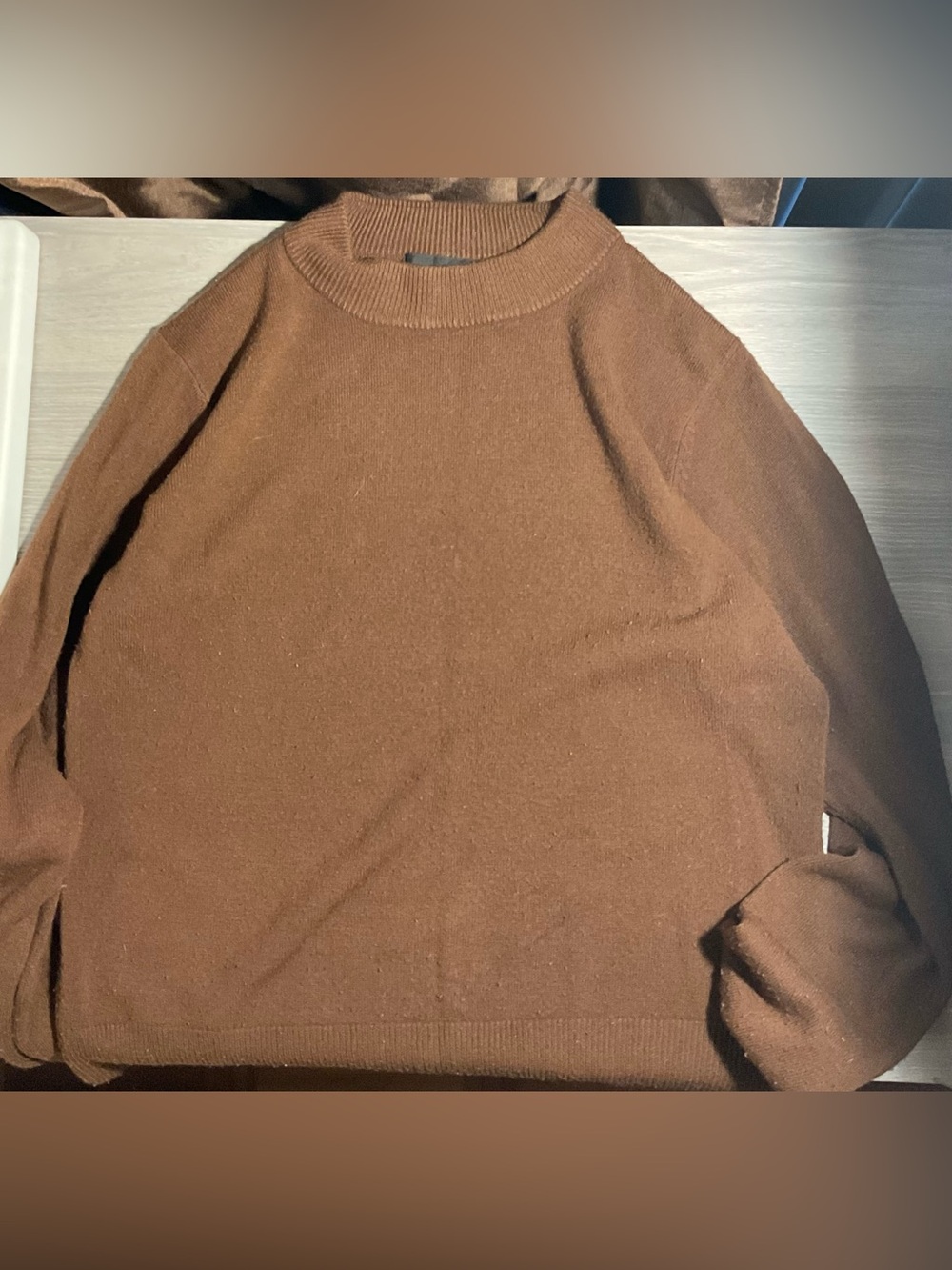 Sag Harbor Brown Crewneck Sweater